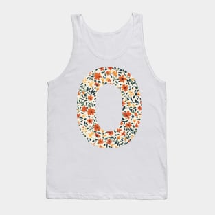 A vintage flower pattern filling the letter o Tank Top